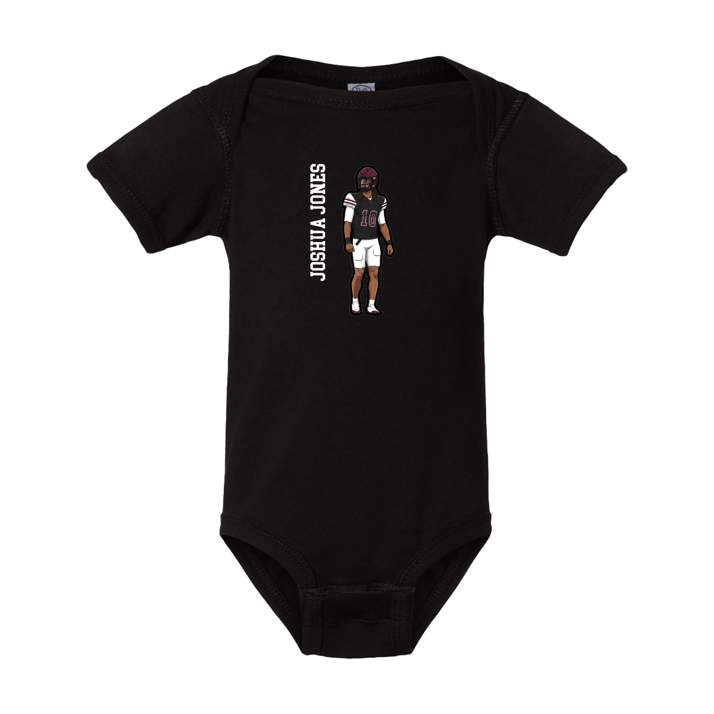 Baby Onesie — Name Vertical in Black