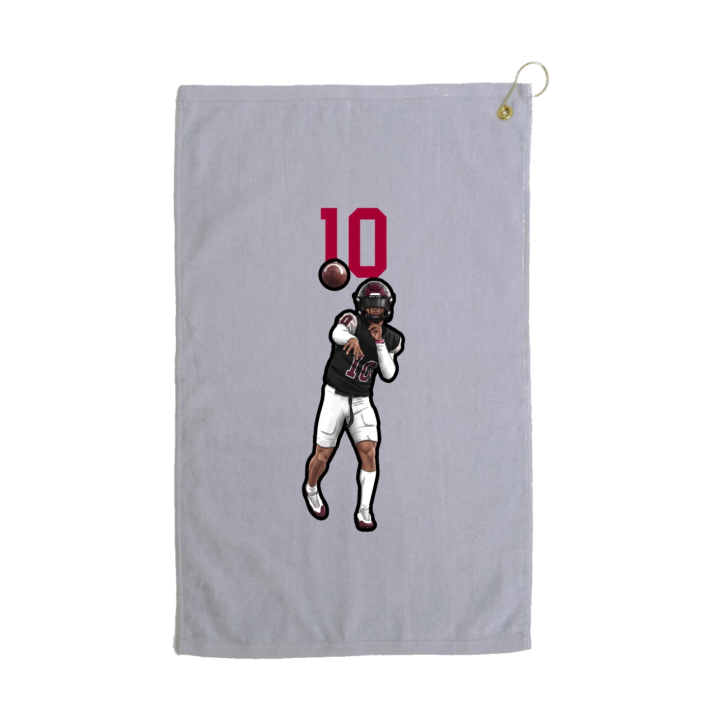 Golf Towel — Number Top in Grey