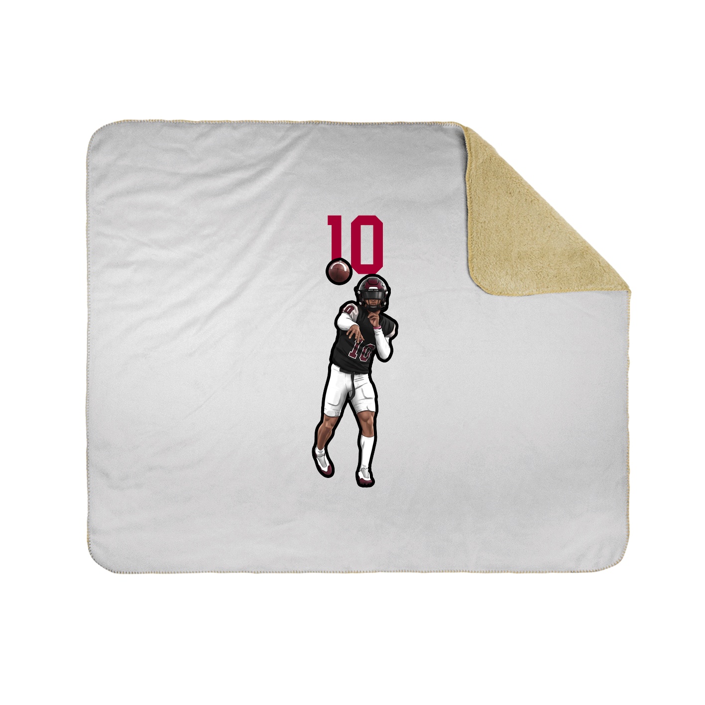 Throw Blanket — Number Top in White