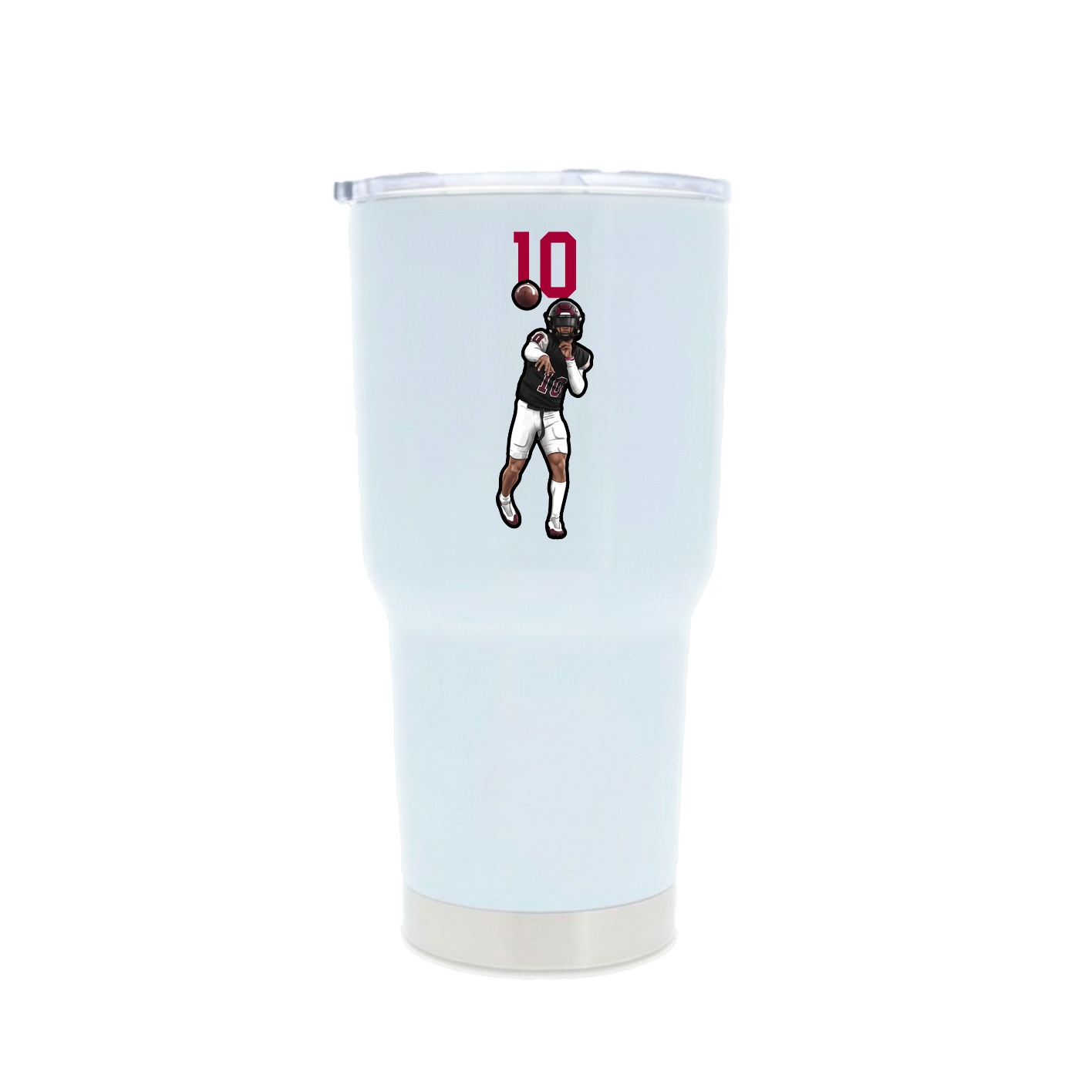 30oz Stainless Steel Tumbler — Number Top in White