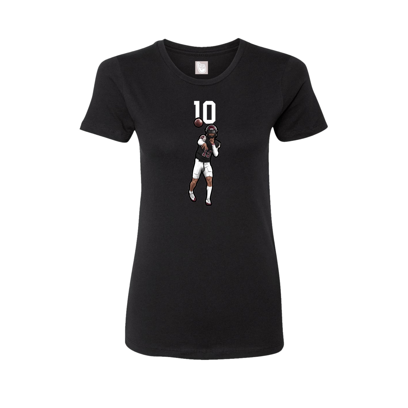 Womens Tee — Number Top in Black