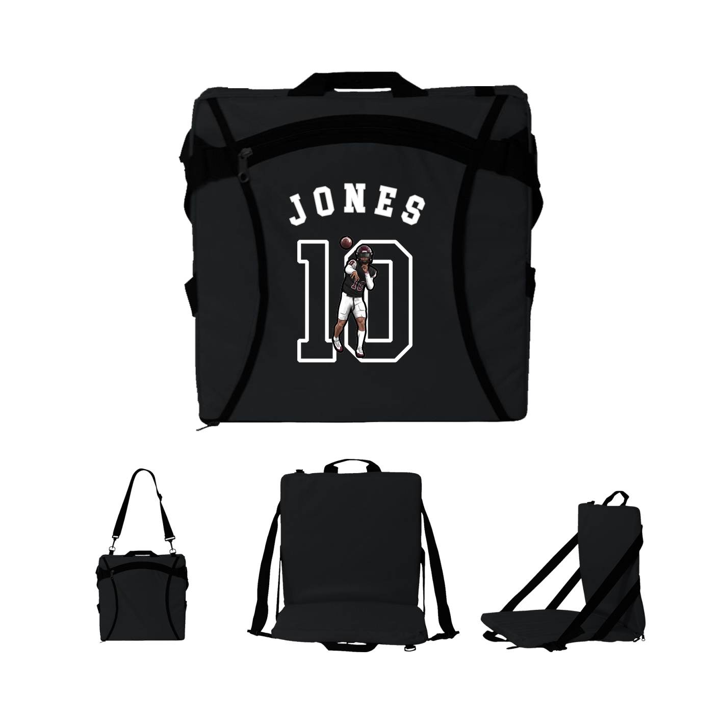 Folding Stadium Seat — Shirsey Arch in Black
