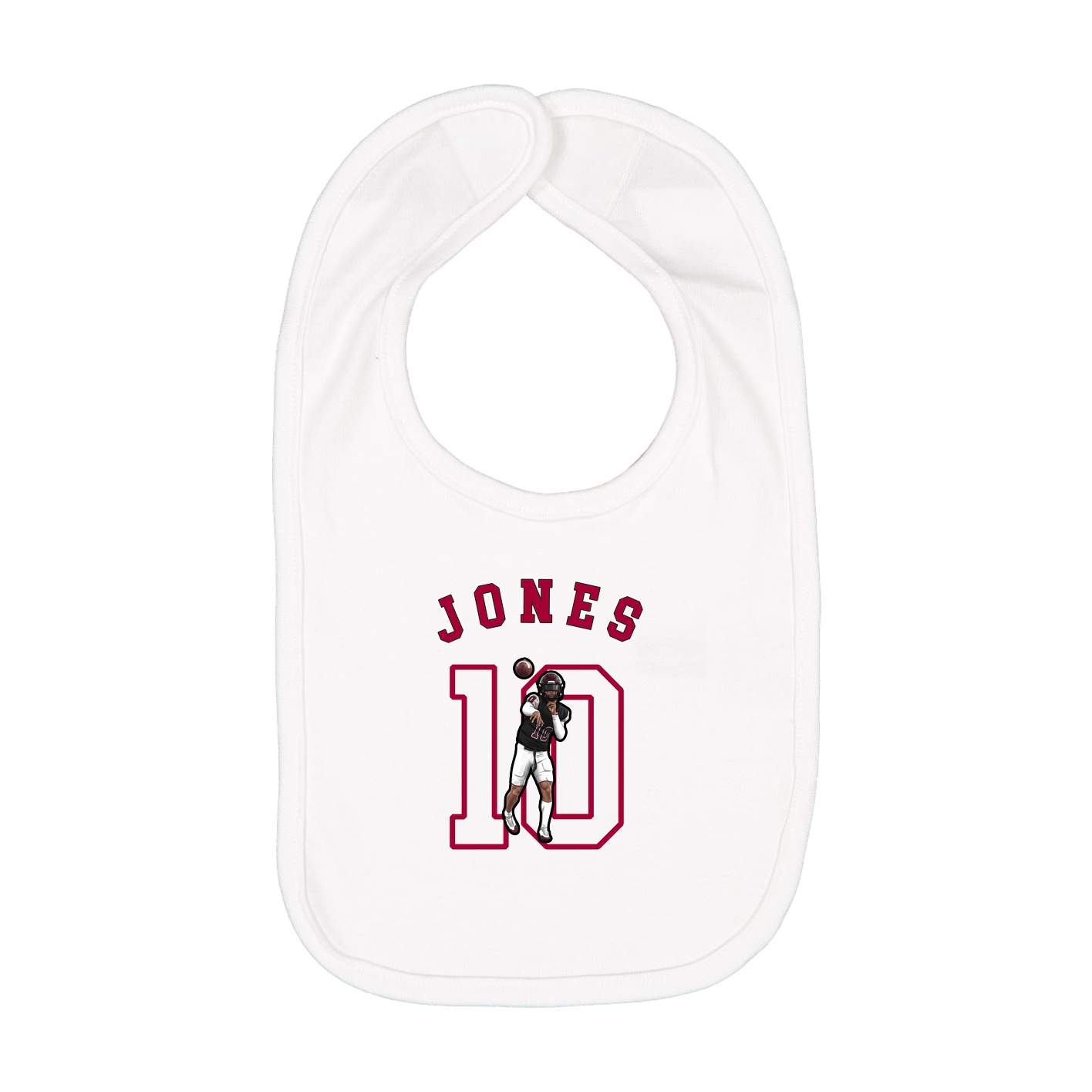Infant Bib — Shirsey Arch in White