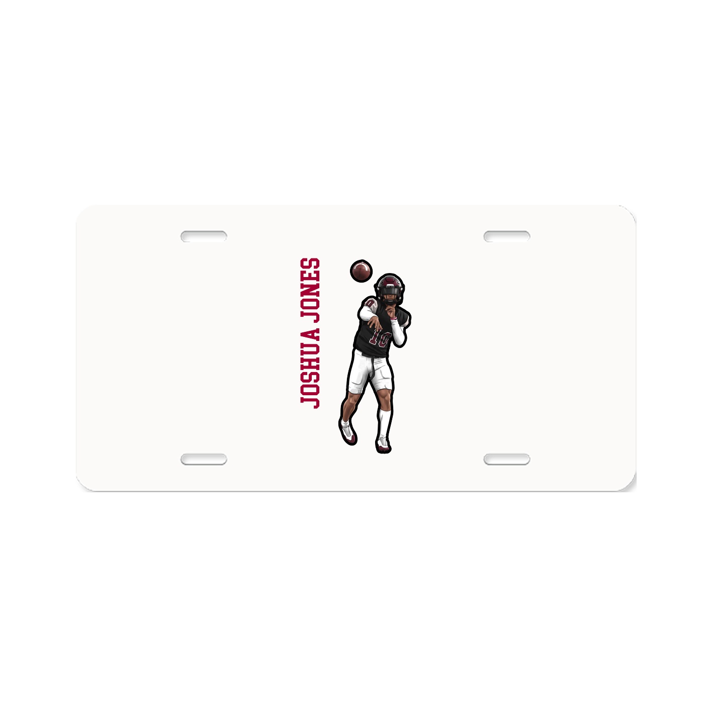 License Plate — Name Vertical in Classic