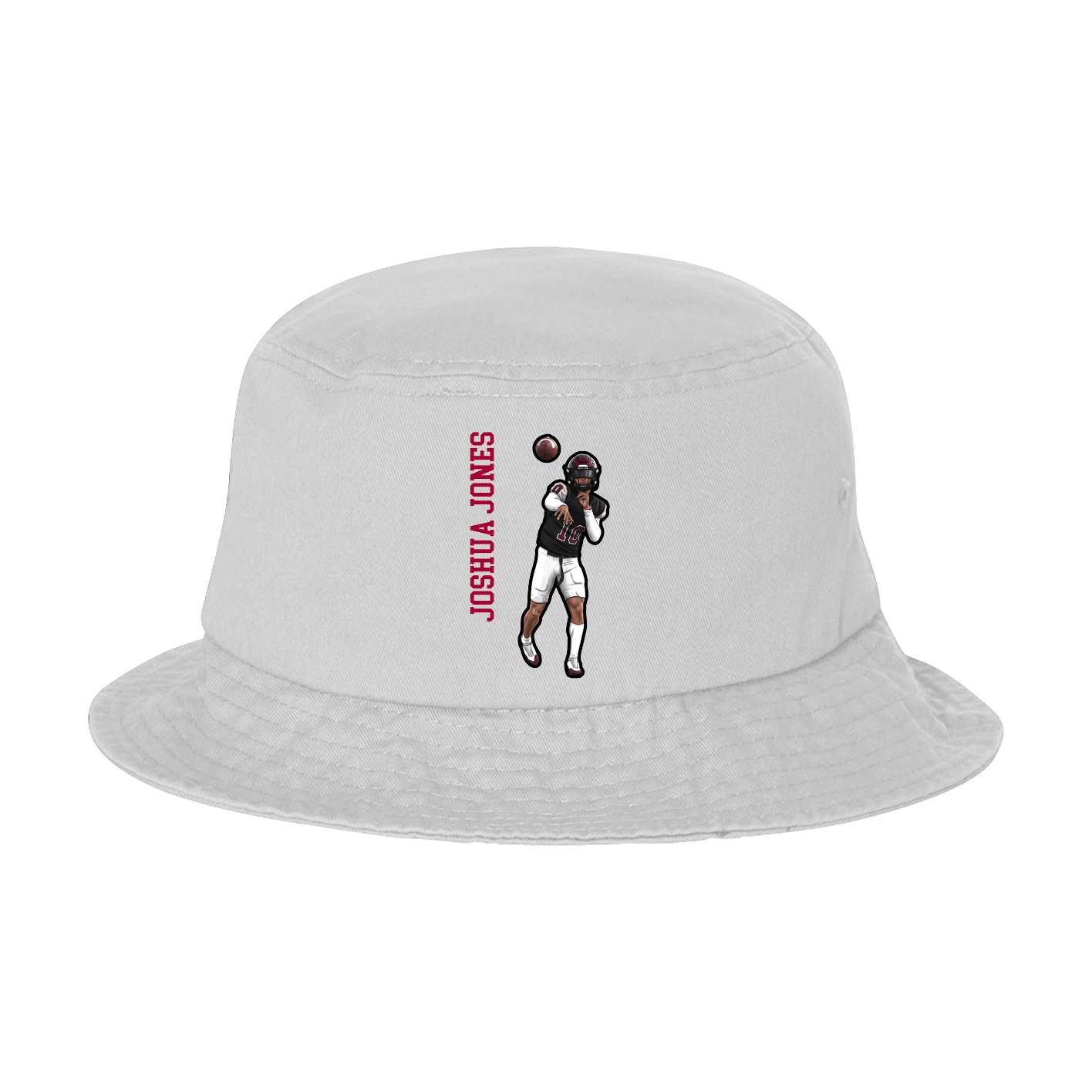 Bucket Cap — Name Vertical in White
