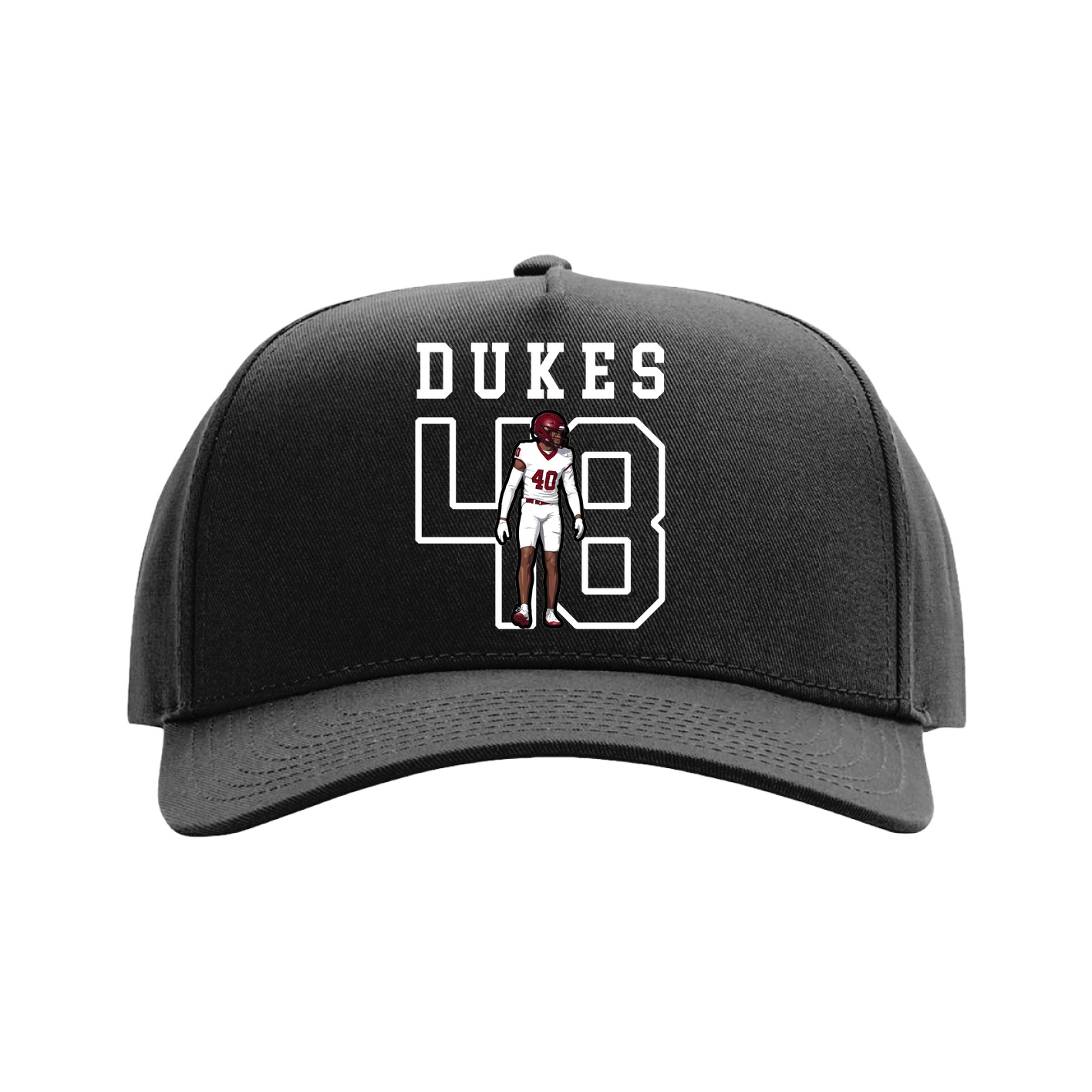 Full Fabric Five-Panel Champ Cap — Shirsey in Black