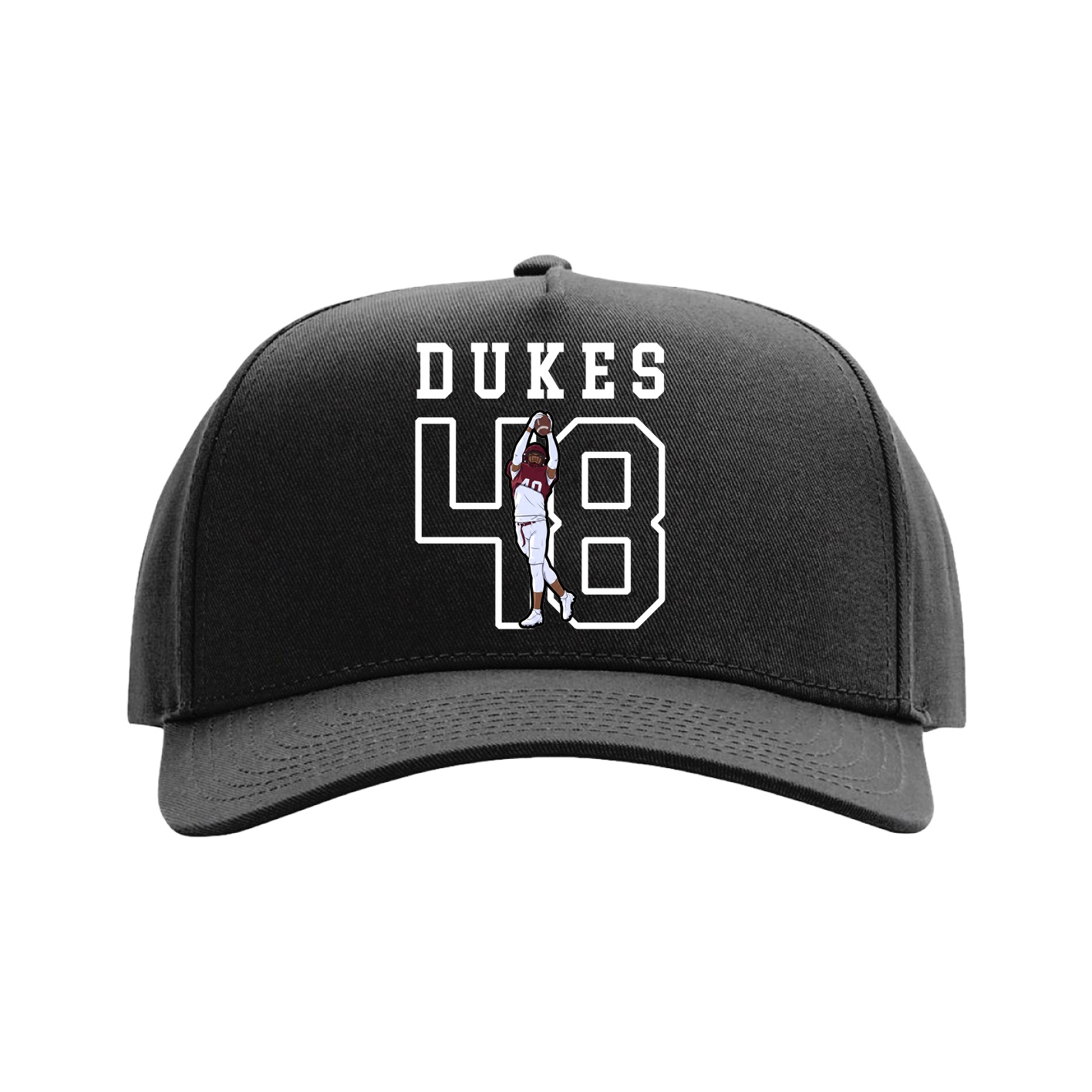 Full Fabric Five-Panel Champ Cap — Shirsey in Black