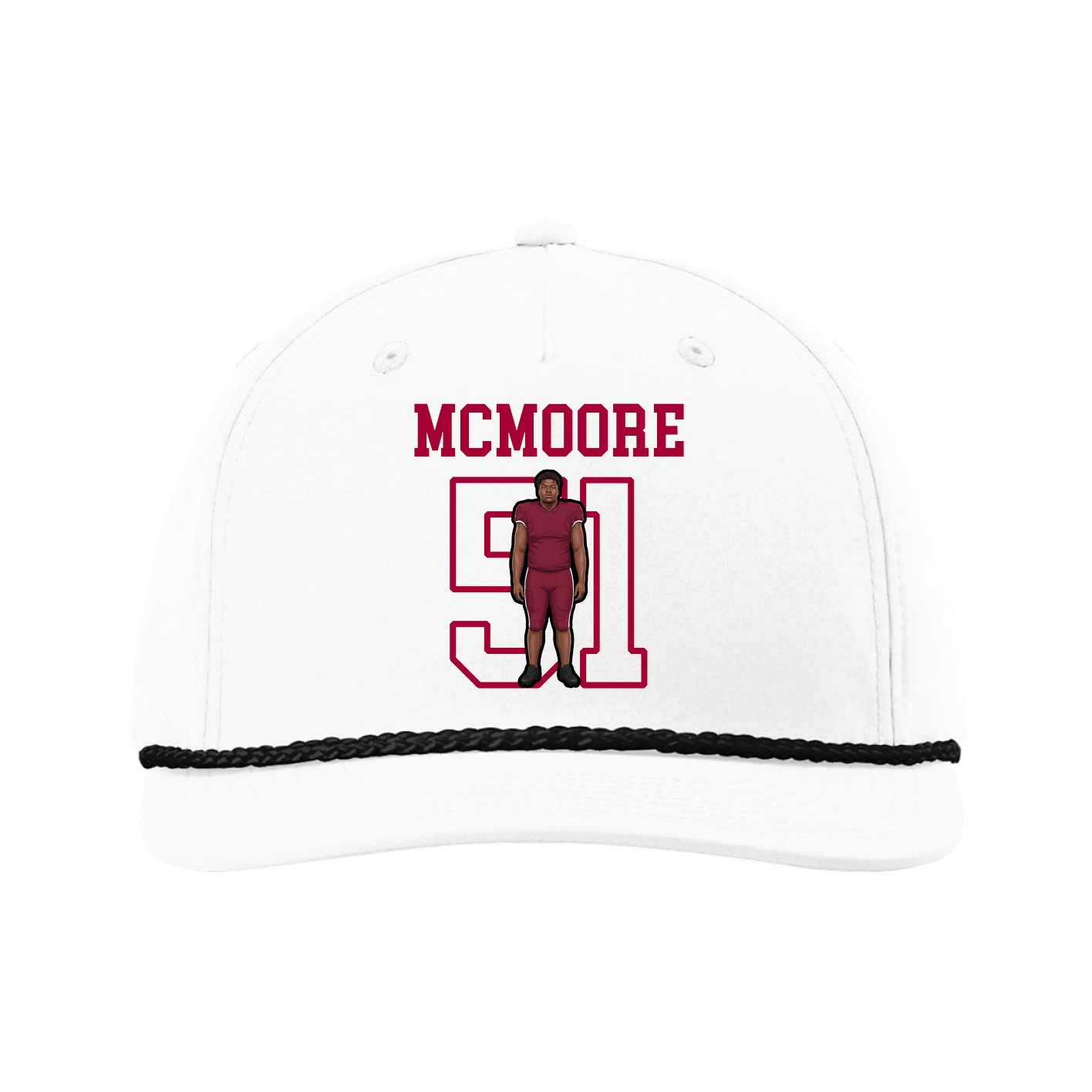 Five-Panel Classic Rope Cap — Shirsey in White