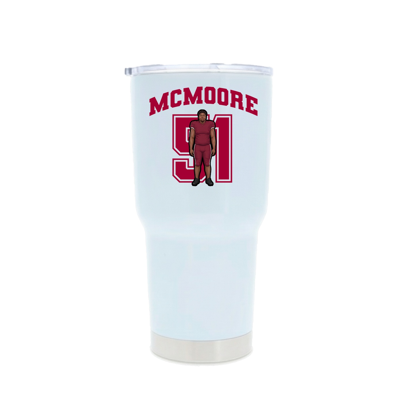 30oz Stainless Steel Tumbler — Number in White