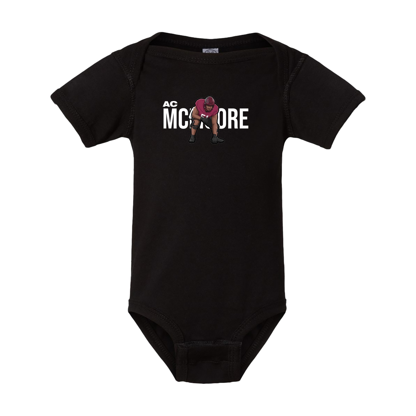Baby Onesie — Player Name in Black