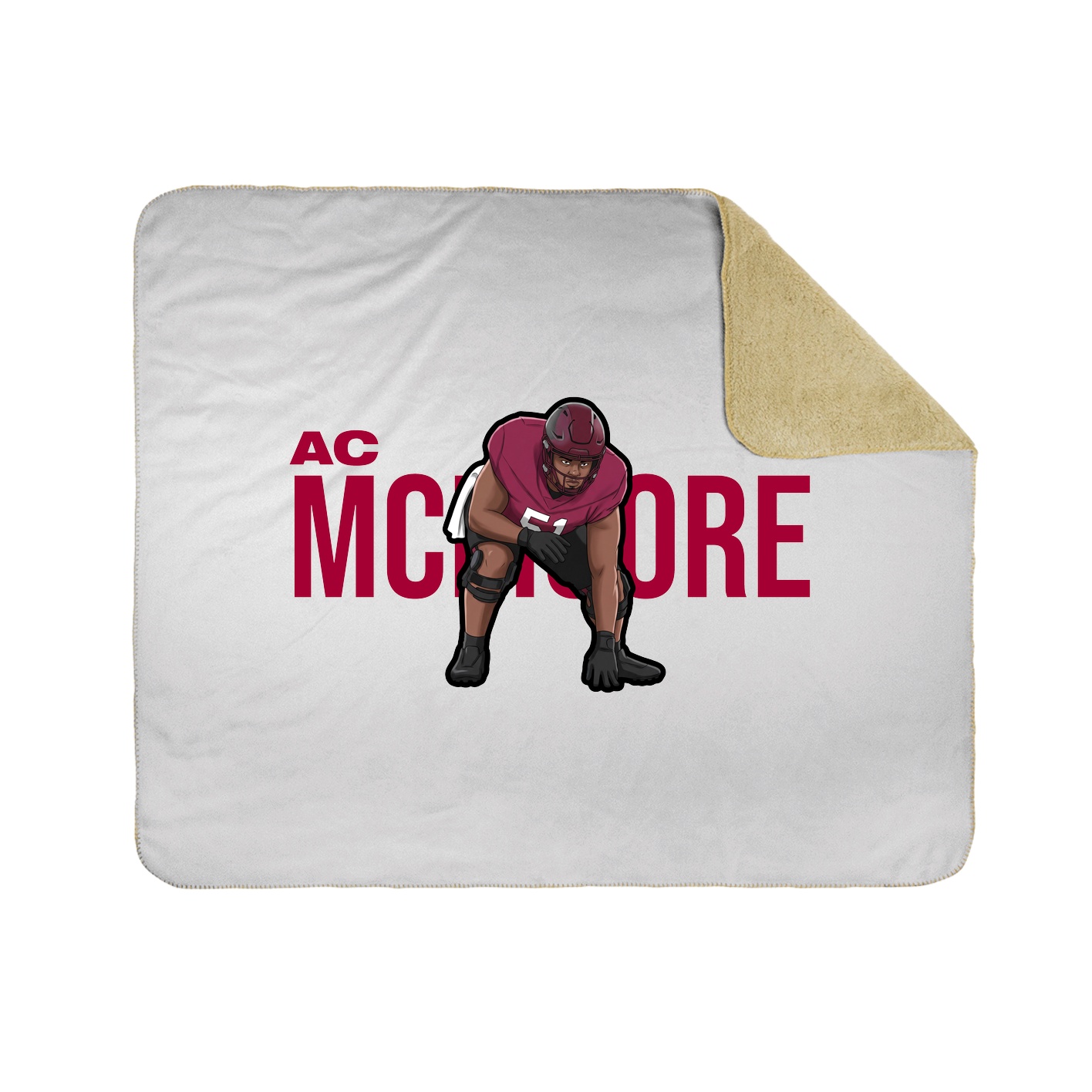 Throw Blanket — Player Name in White