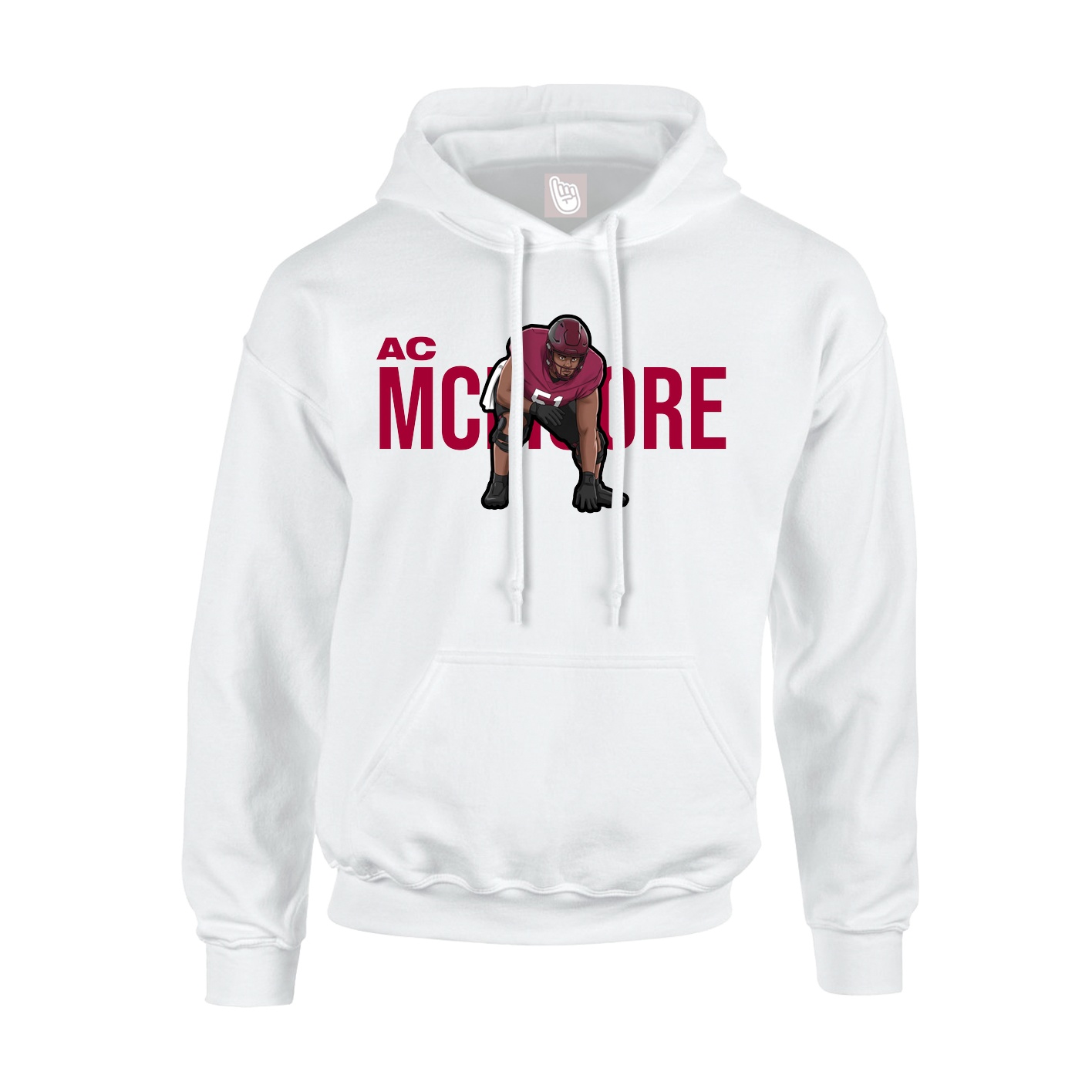 Youth Hoodie — Player Name in White