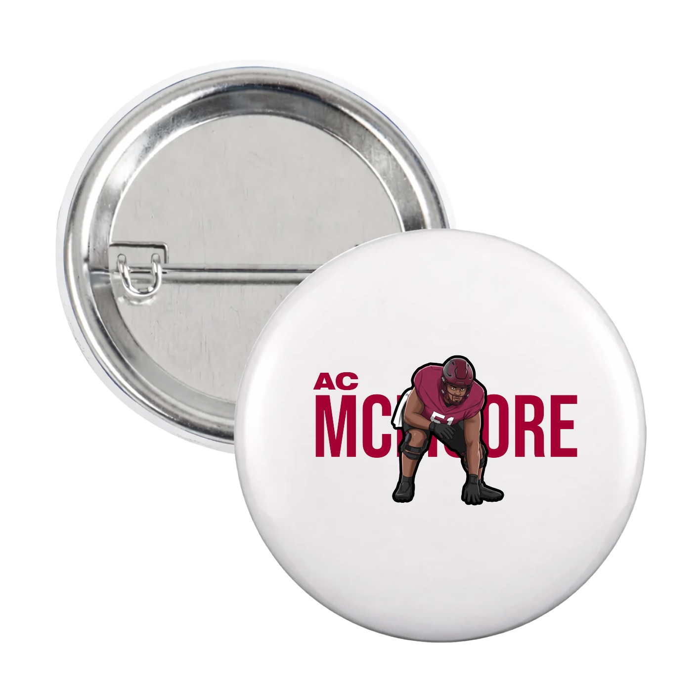 Game Day Button — Player Name in White