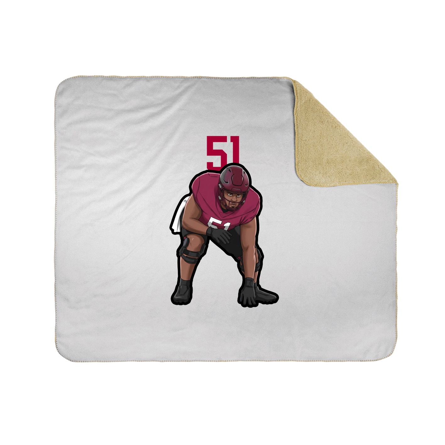 Throw Blanket — Number Top in White