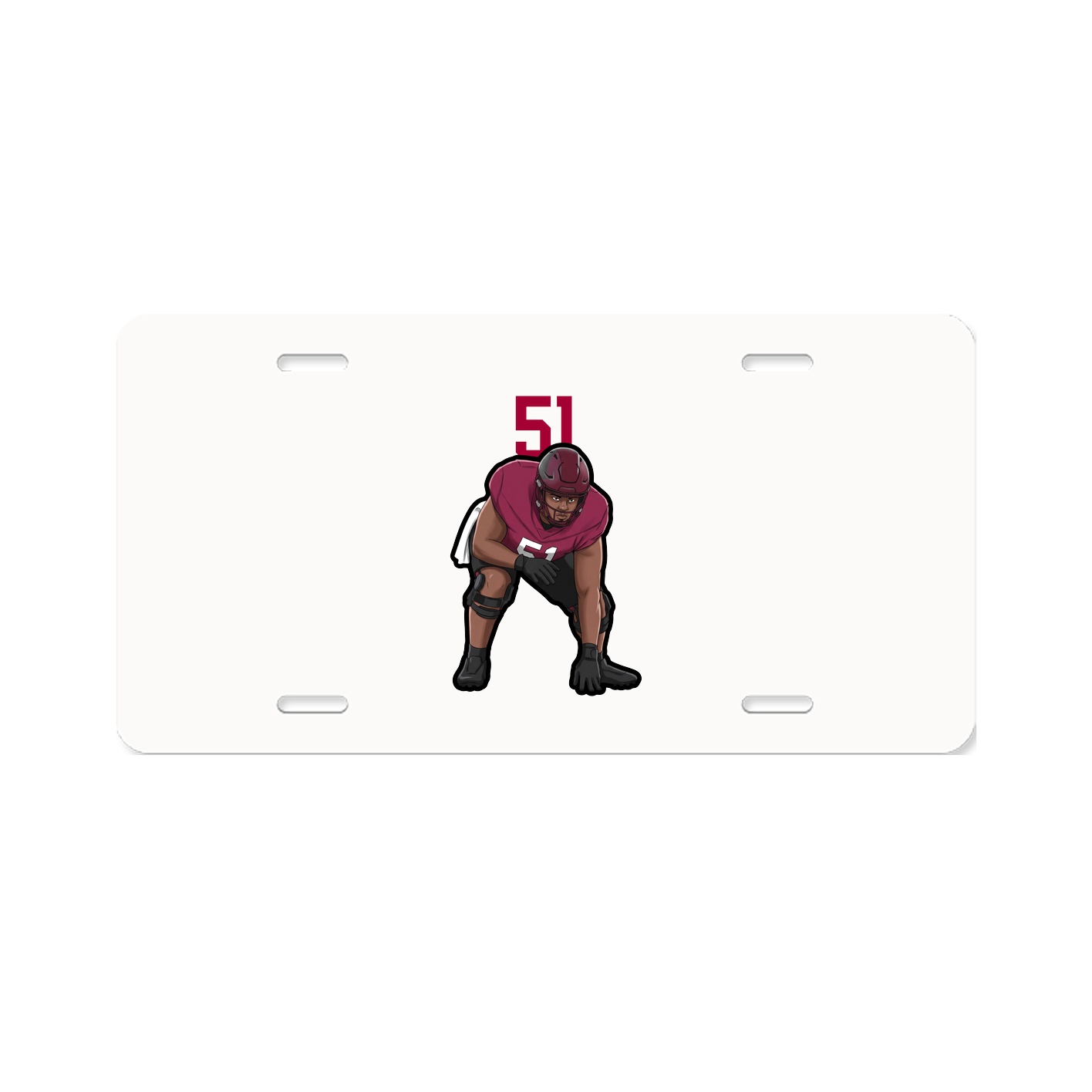License Plate — Number Top in Classic