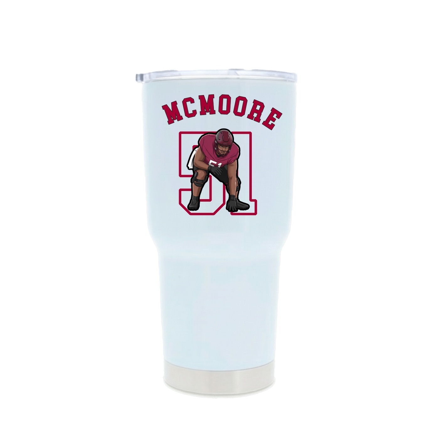 30oz Stainless Steel Tumbler — Shirsey Arch in White