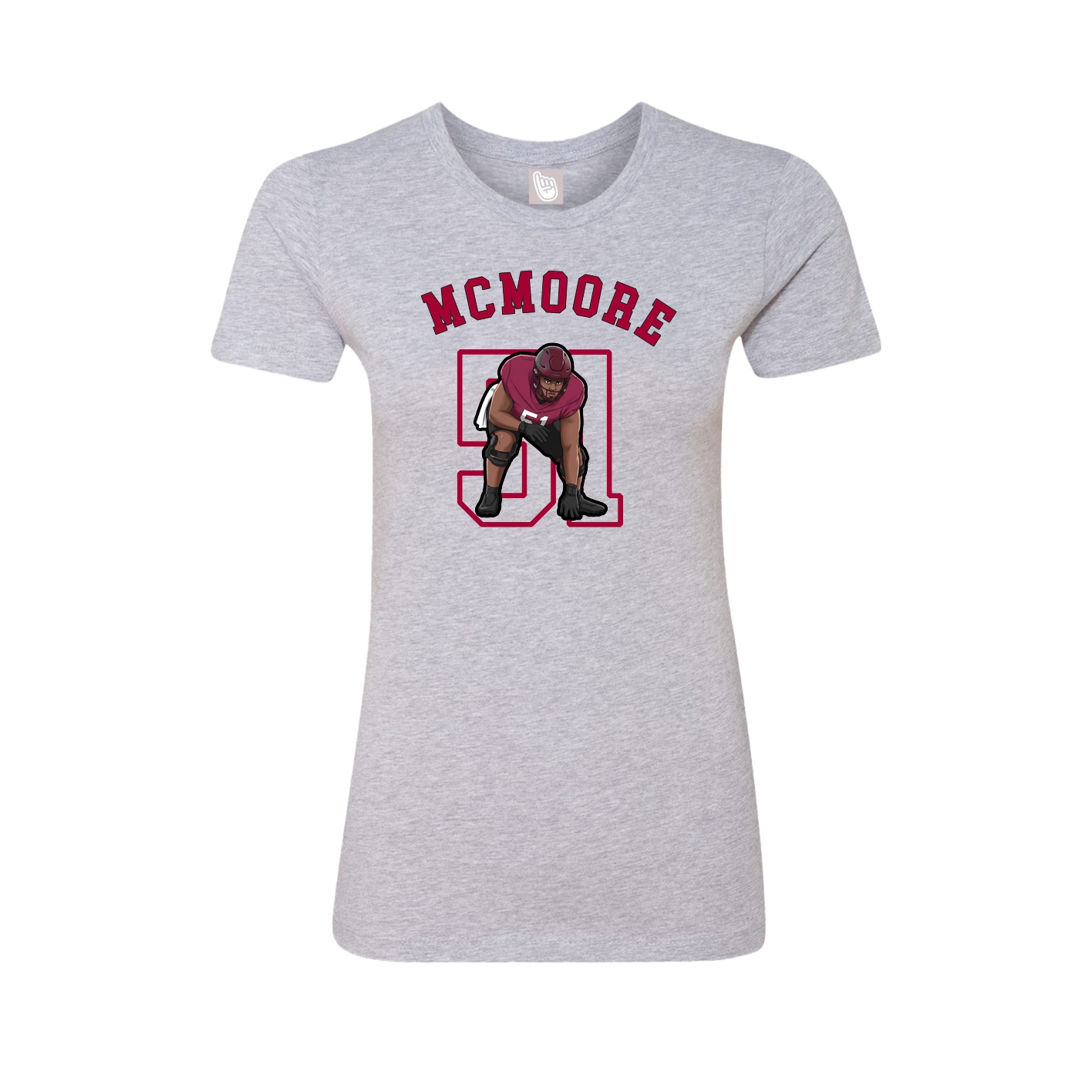 Fitted Women's Tee — Shirsey Arch in Grey