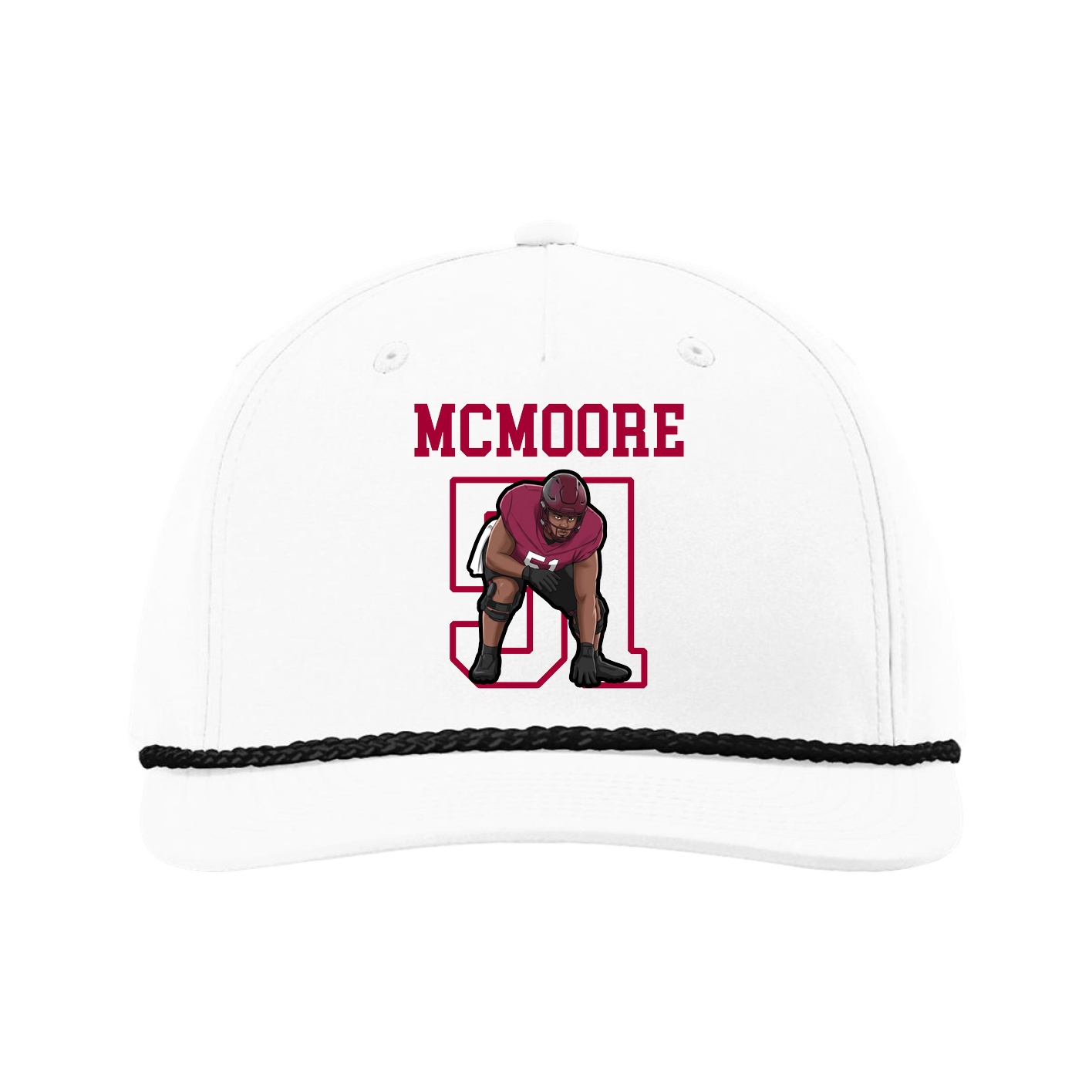 Five-Panel Classic Rope Cap — Shirsey in White