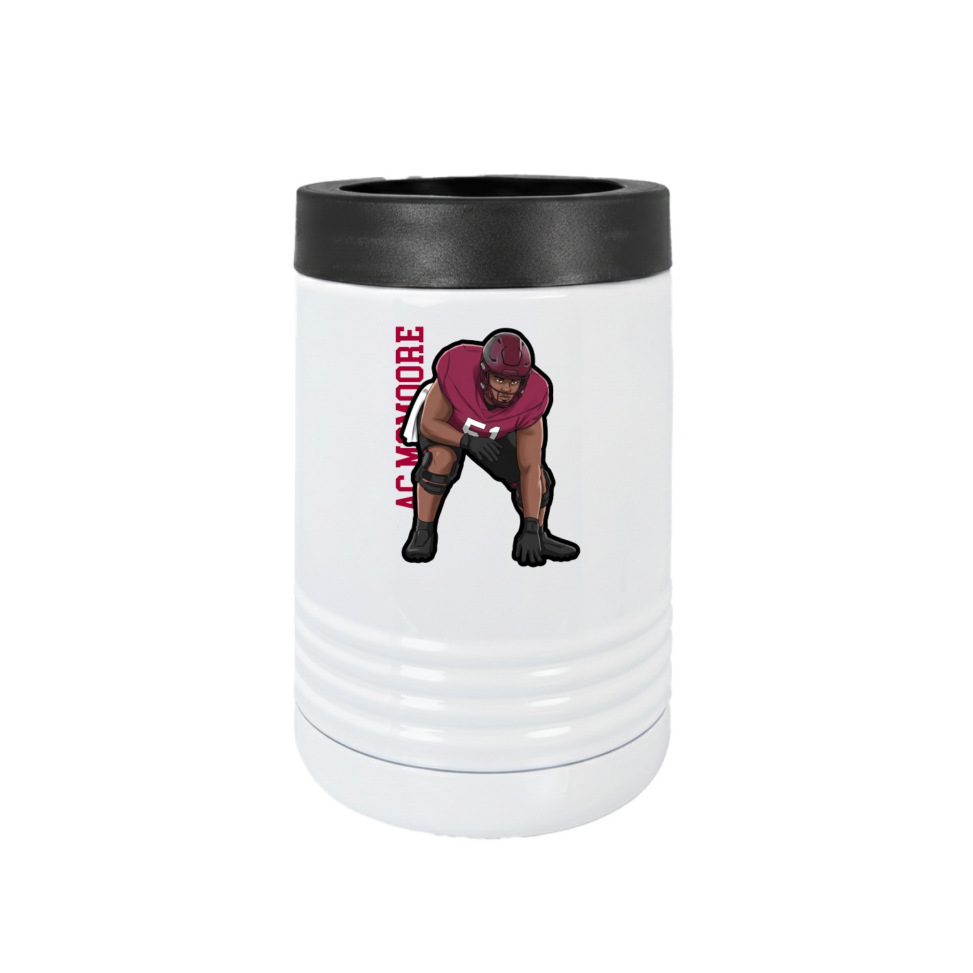 Beverage Holder — Name Vertical in White