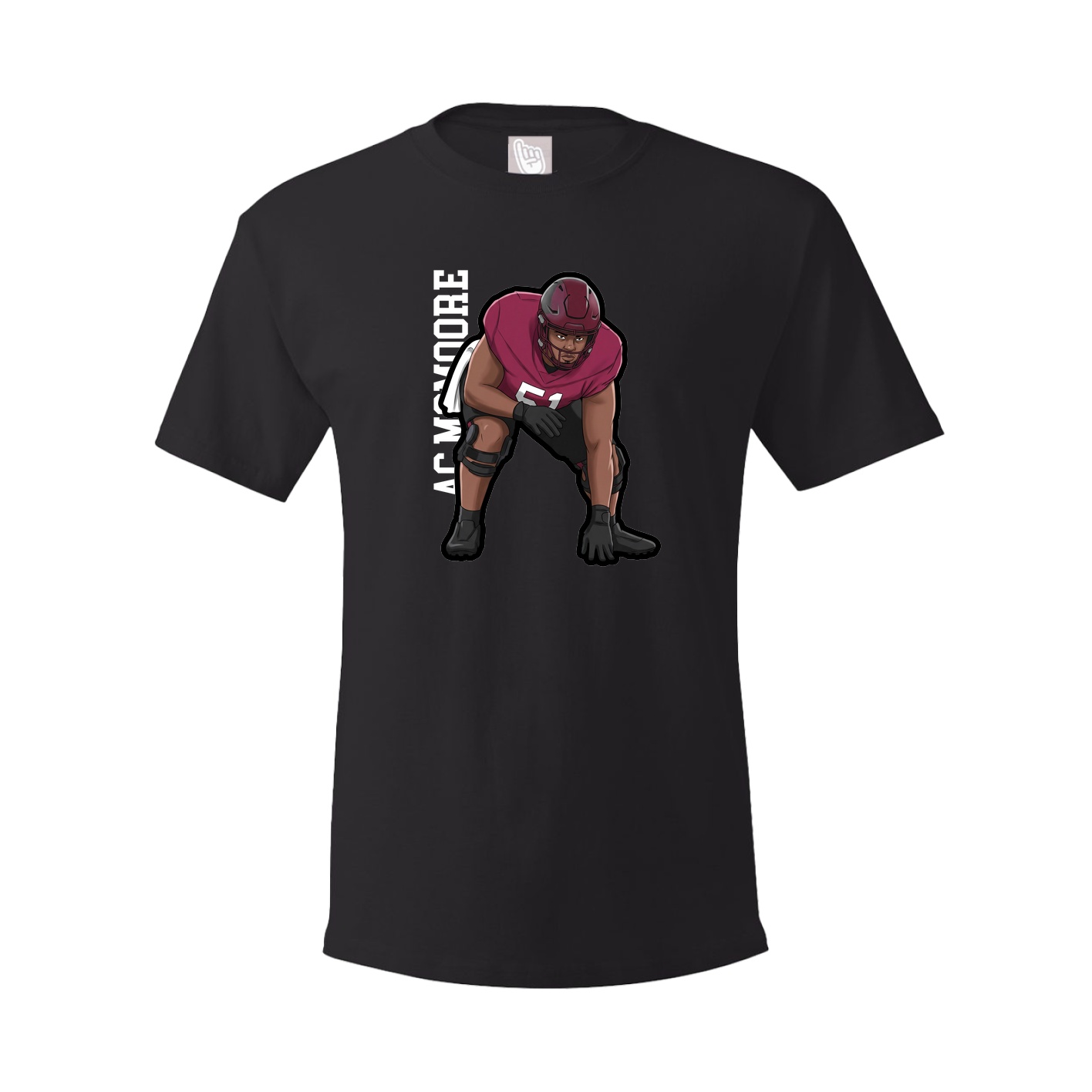 Tee — Name Vertical in Black