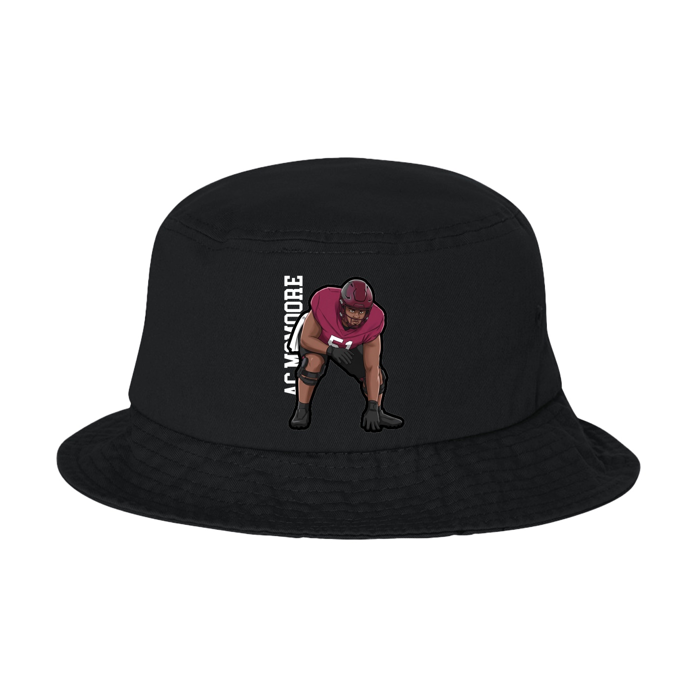 Bucket Cap — Name Vertical in Black