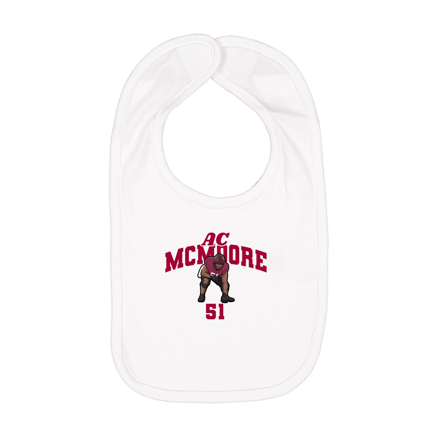 Infant Bib — Signature Arch in White
