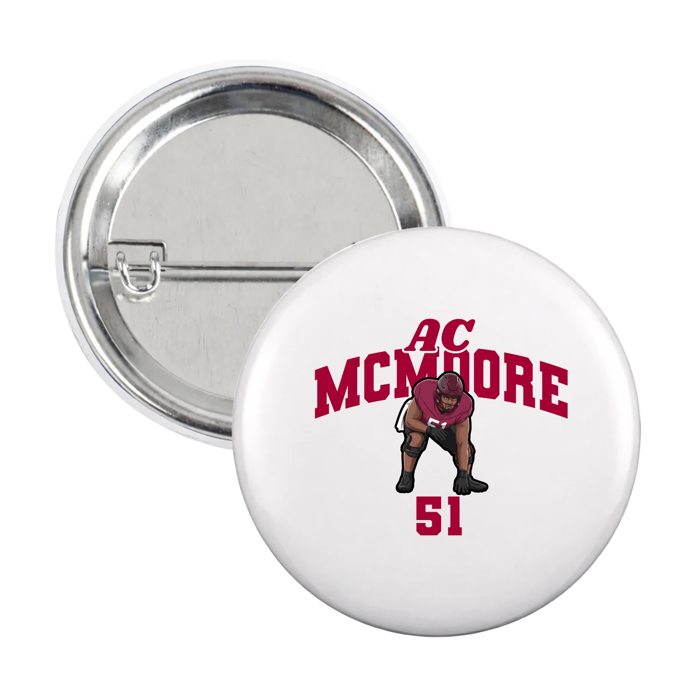 Game Day Button — Signature Arch in White
