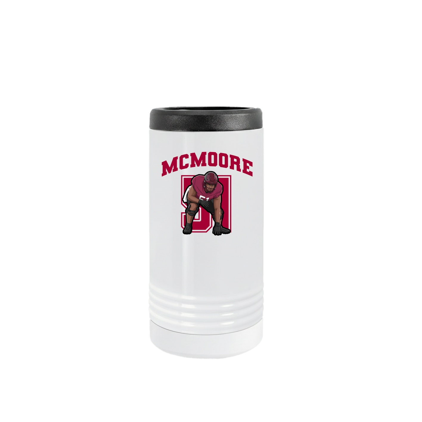 Slim Beverage Holder — Number in White