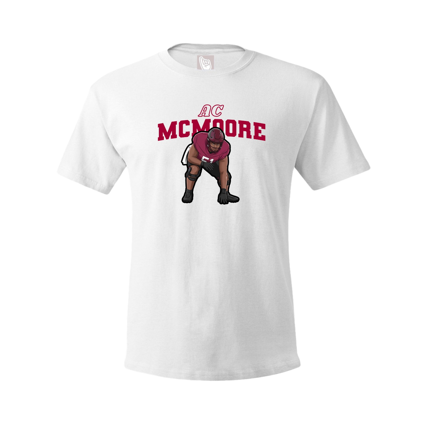 Youth Tee — Name Arch in White
