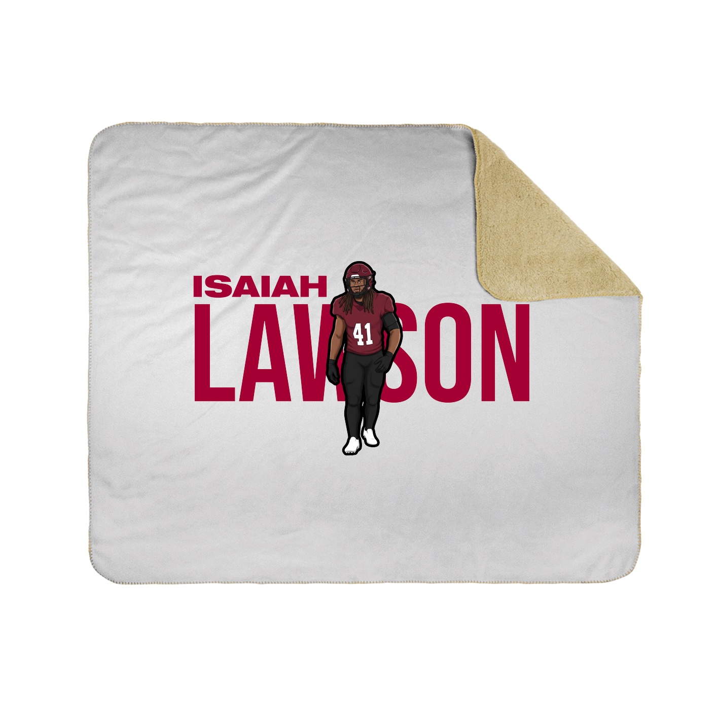 Throw Blanket — Player Name in White
