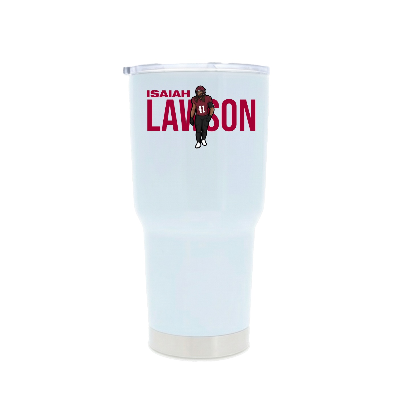30oz Stainless Steel Tumbler — Player Name in White