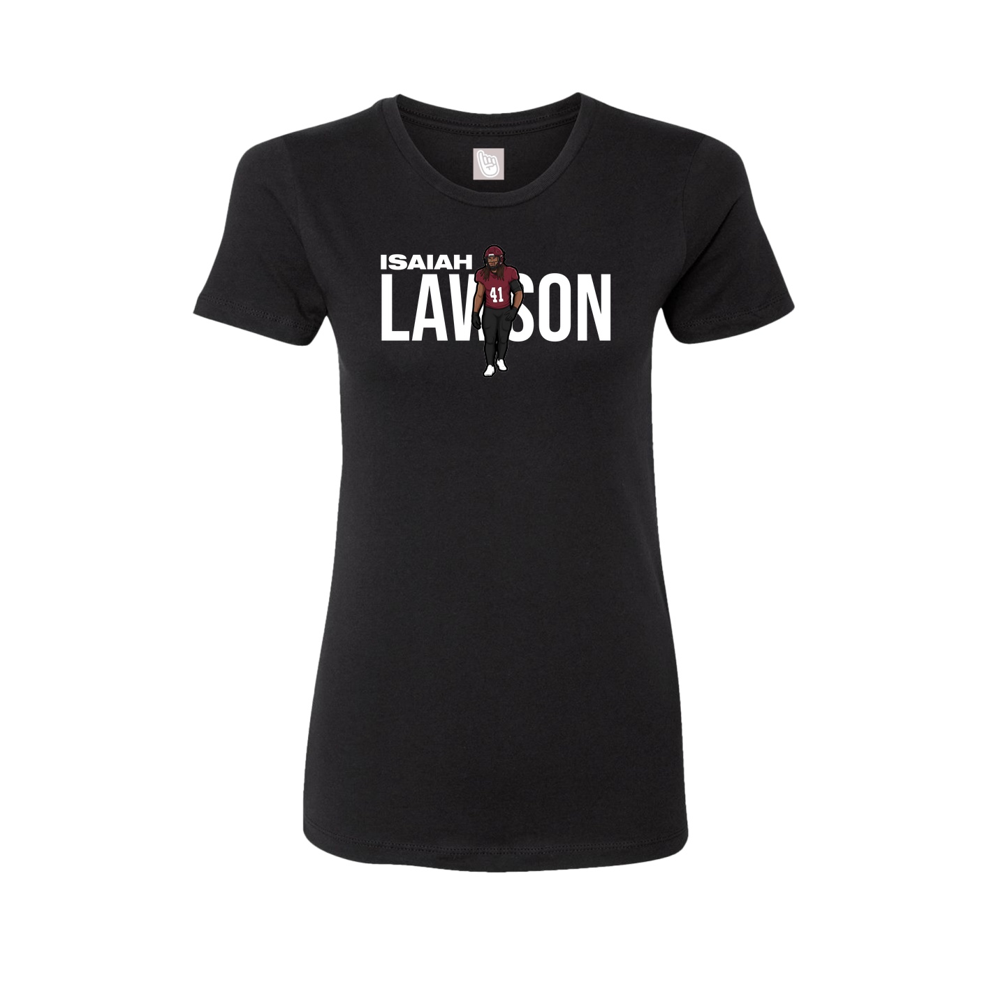 Fitted Women's Tee — Player Name in Black