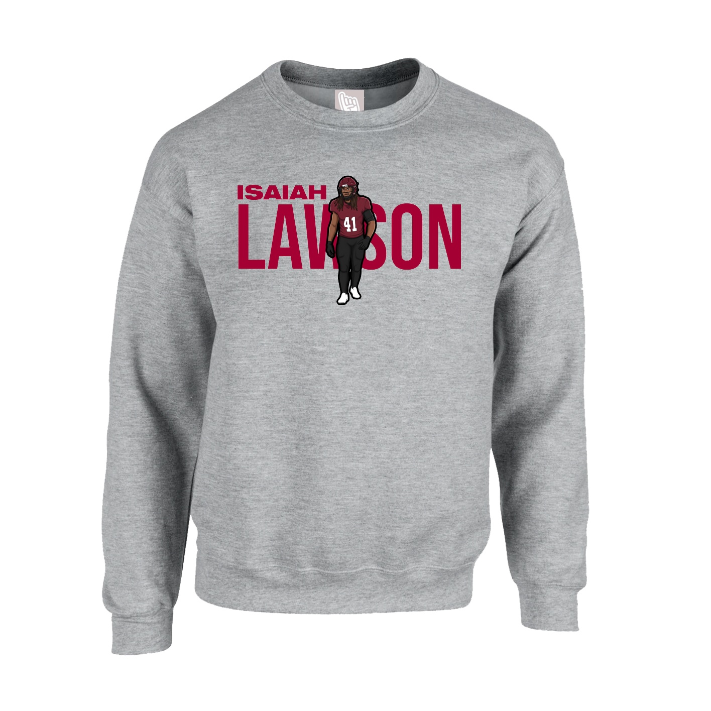 Fleece Crew — Player Name in Grey