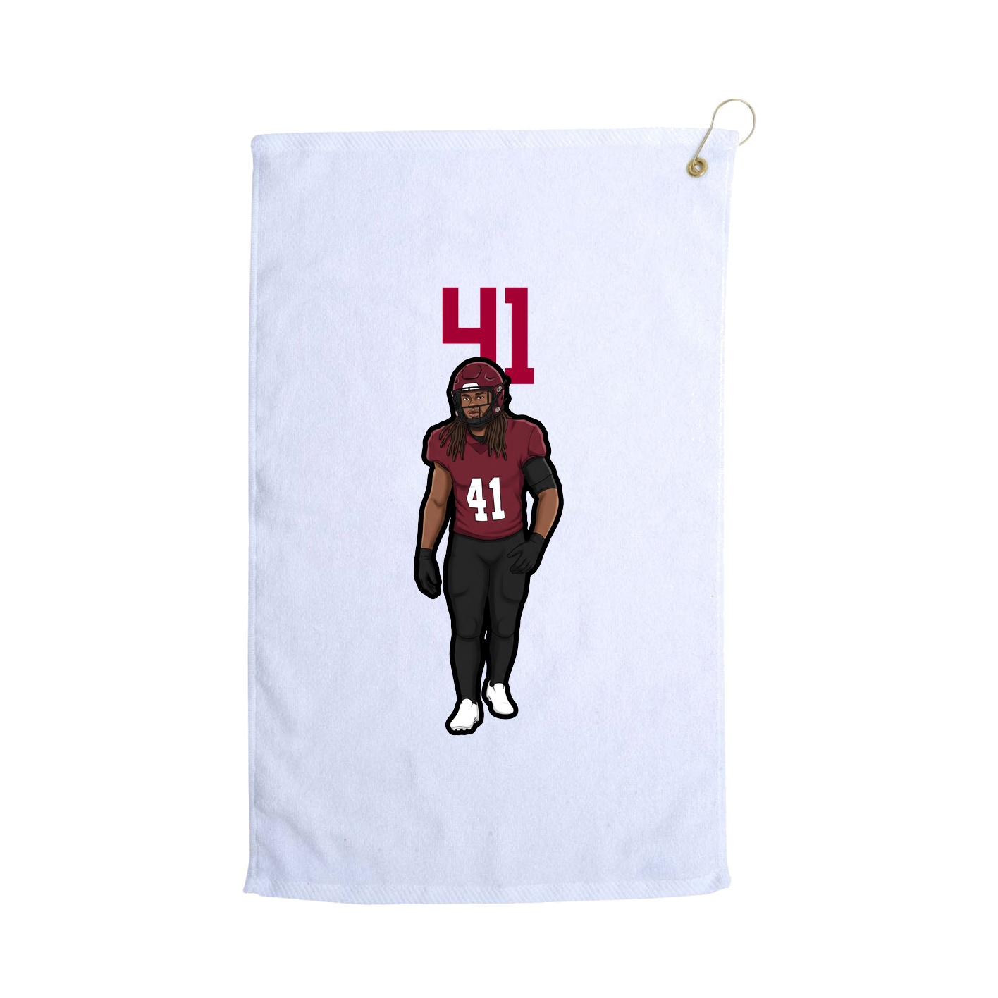 Golf Towel — Number Top in White