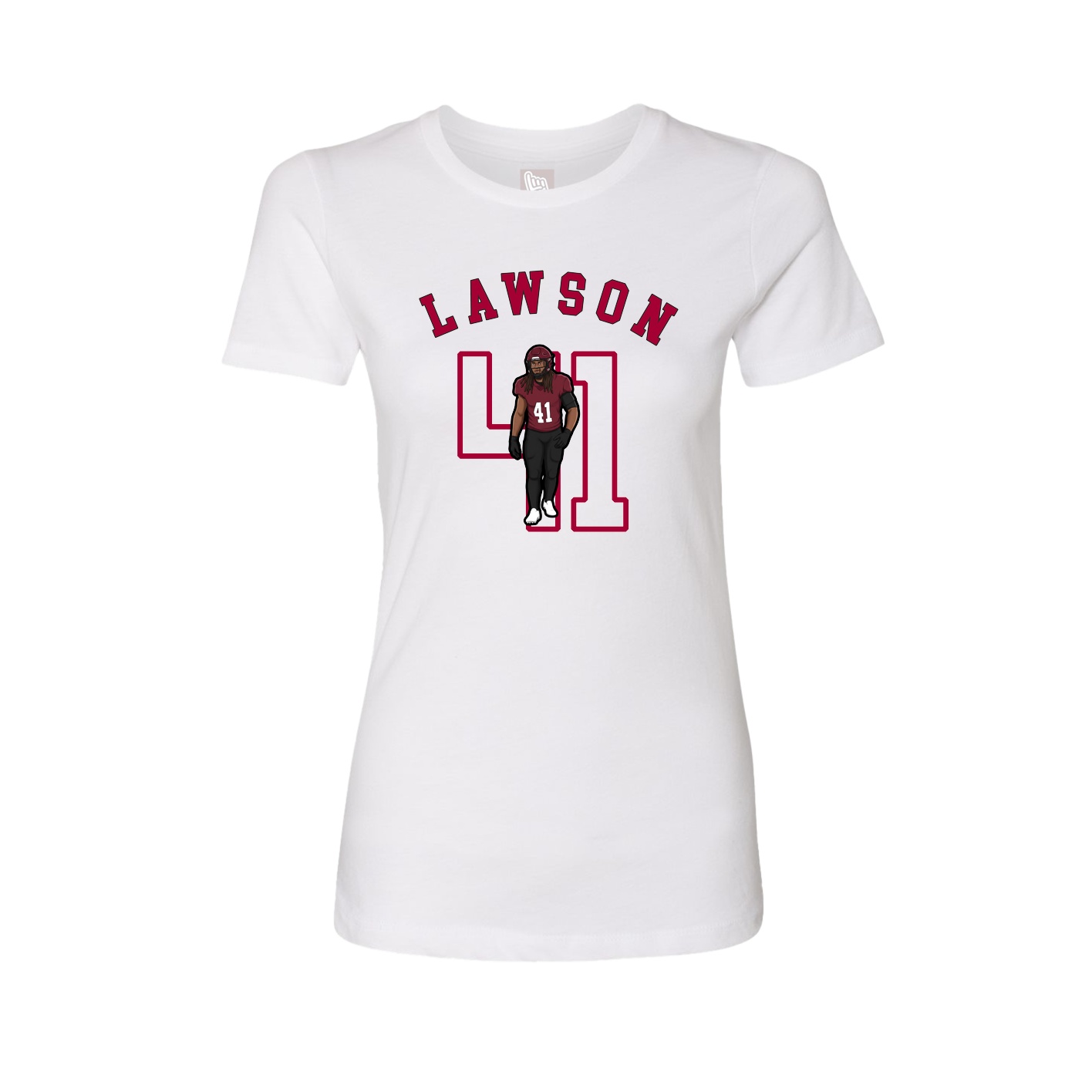Fitted Women's Tee — Shirsey Arch in White