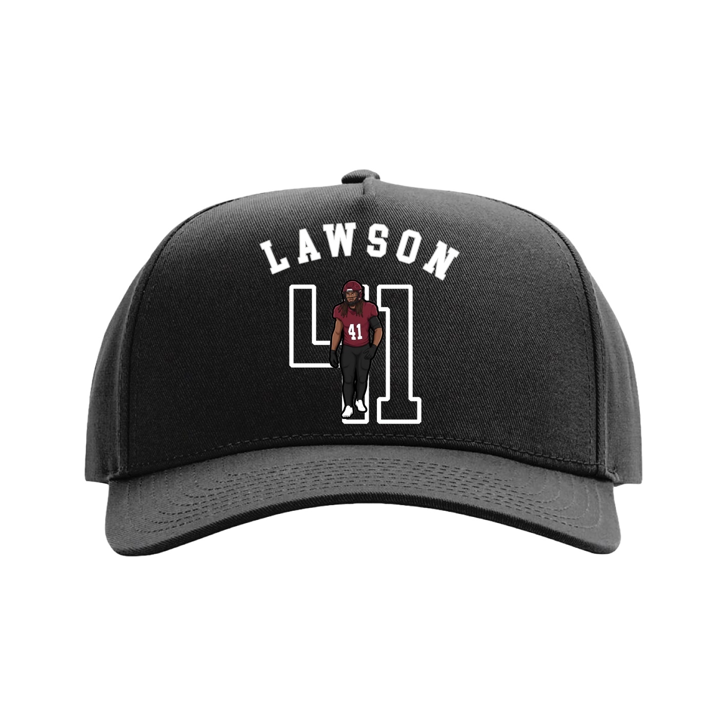 Full Fabric Five-Panel Champ Cap — Shirsey Arch in Black
