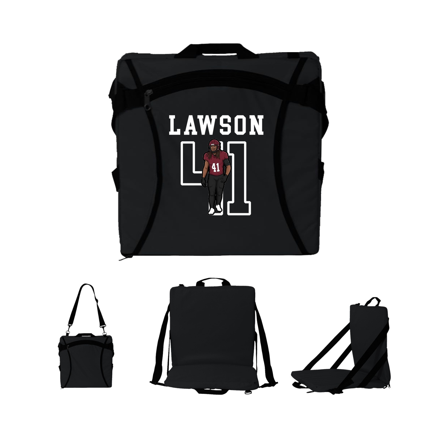 Folding Stadium Seat — Shirsey in Black