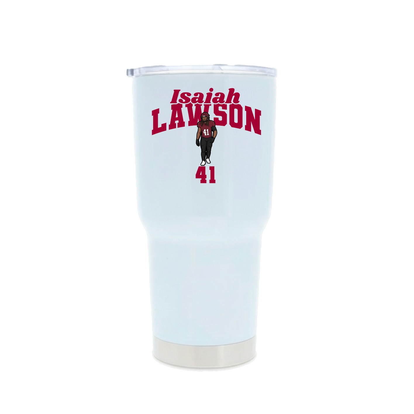 30oz Stainless Steel Tumbler — Signature Arch in White