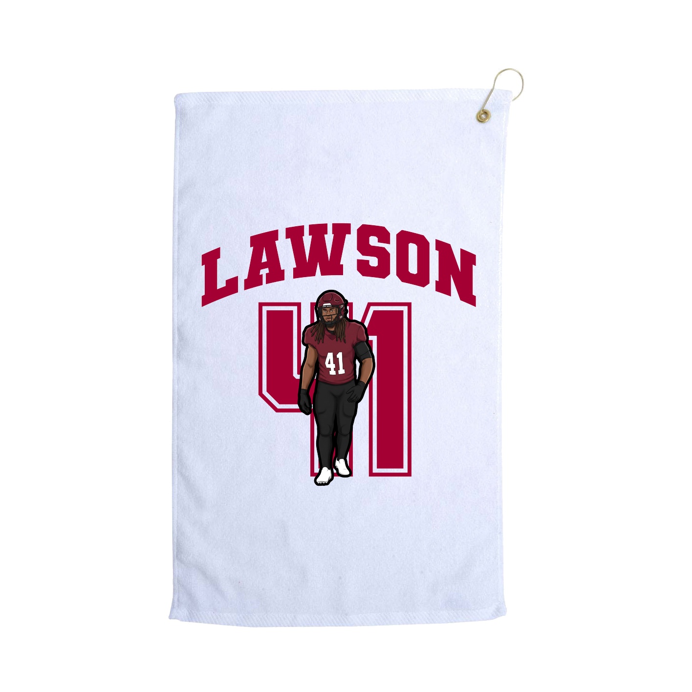 Golf Towel — Number in White