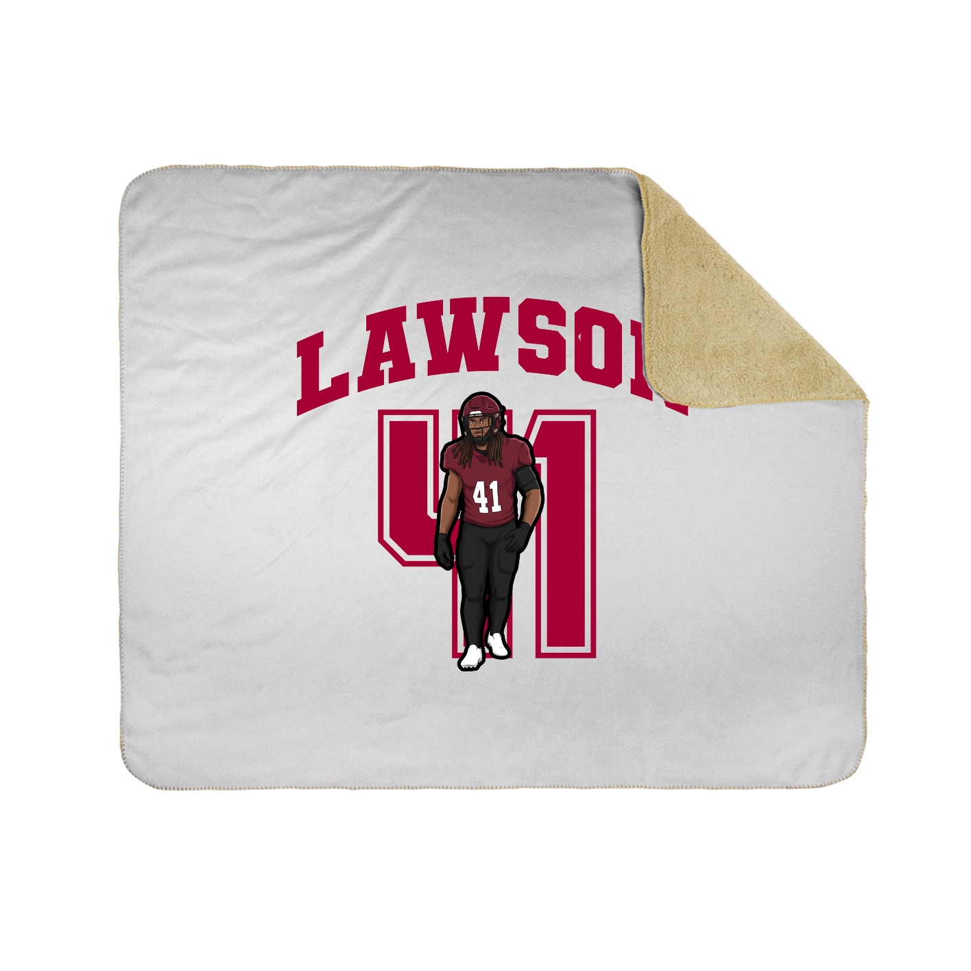 Throw Blanket — Number in White