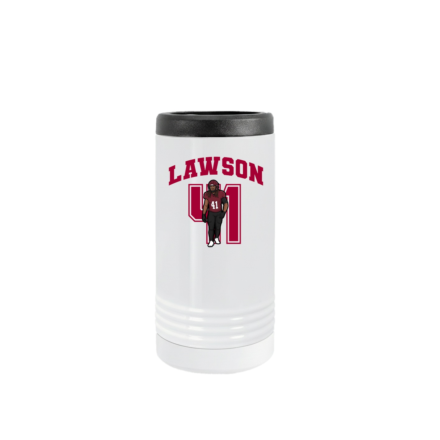 Slim Beverage Holder — Number in White