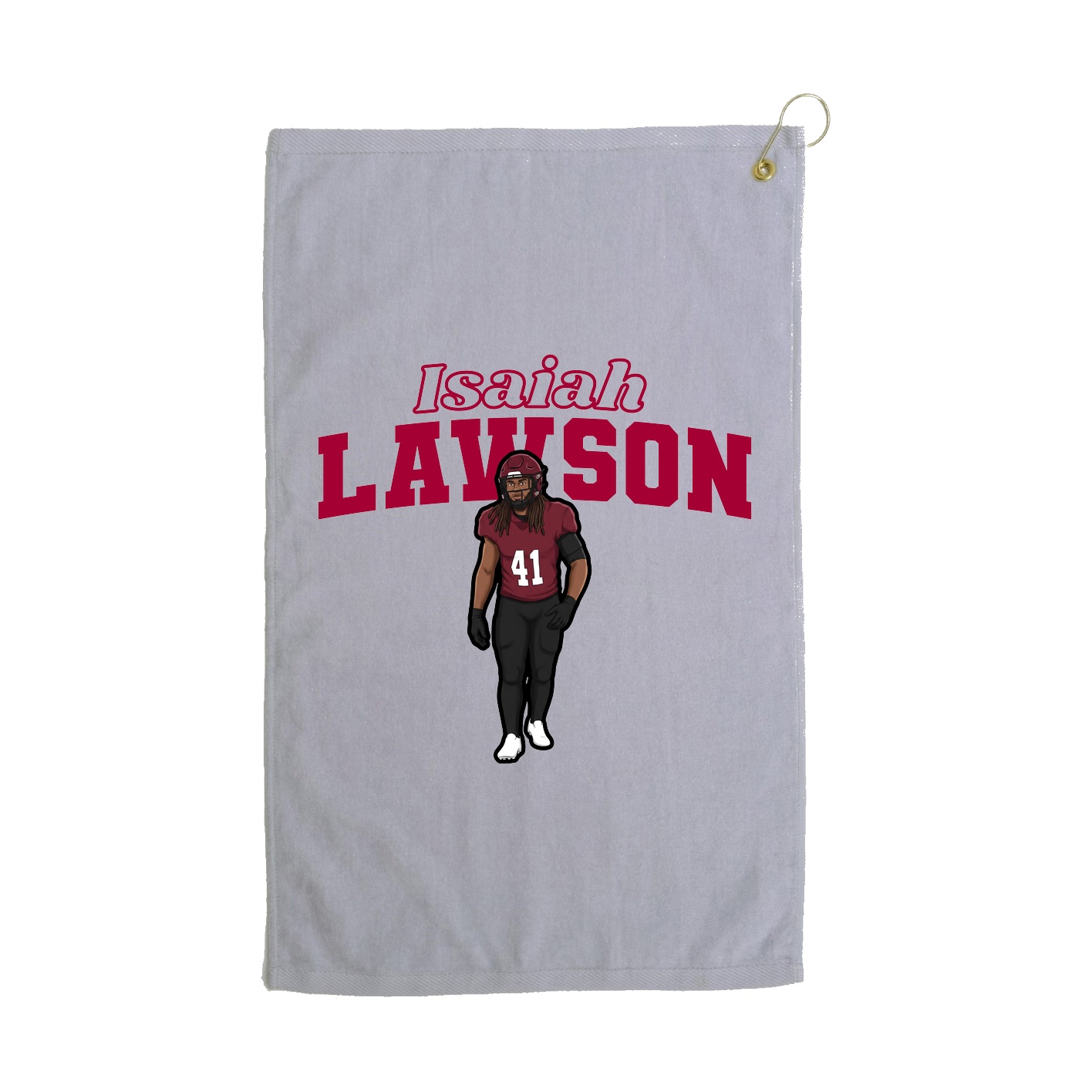 Golf Towel — Name Arch in Grey