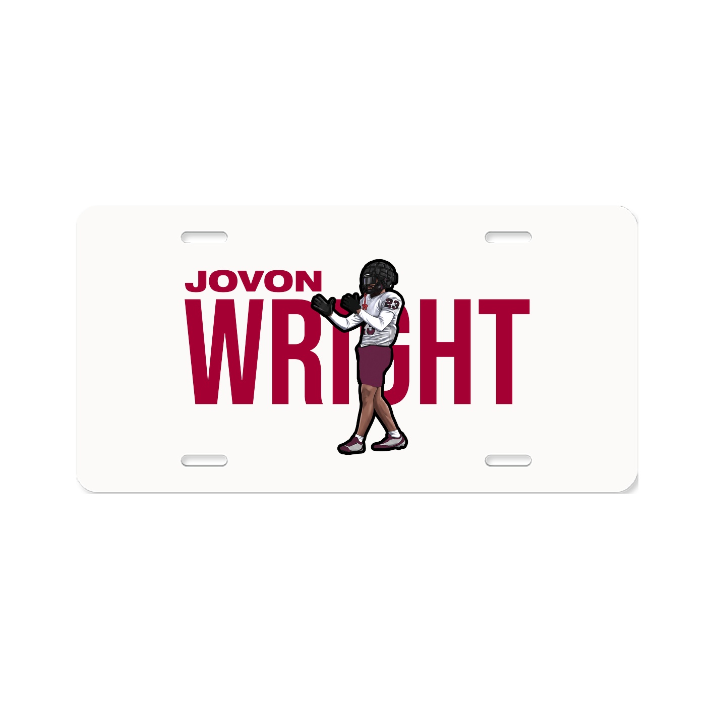 License Plate — Player Name in Classic
