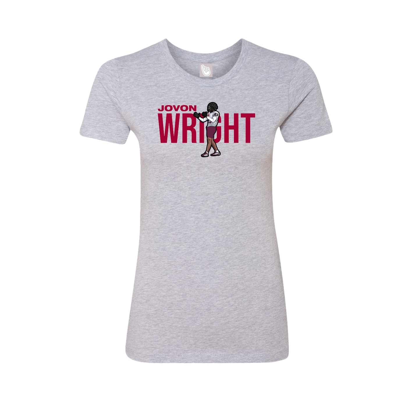 Fitted Women's Tee — Player Name in Grey