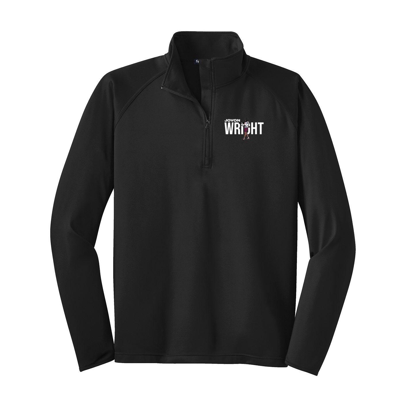 Q-Zip Pullover — Player Name in Black