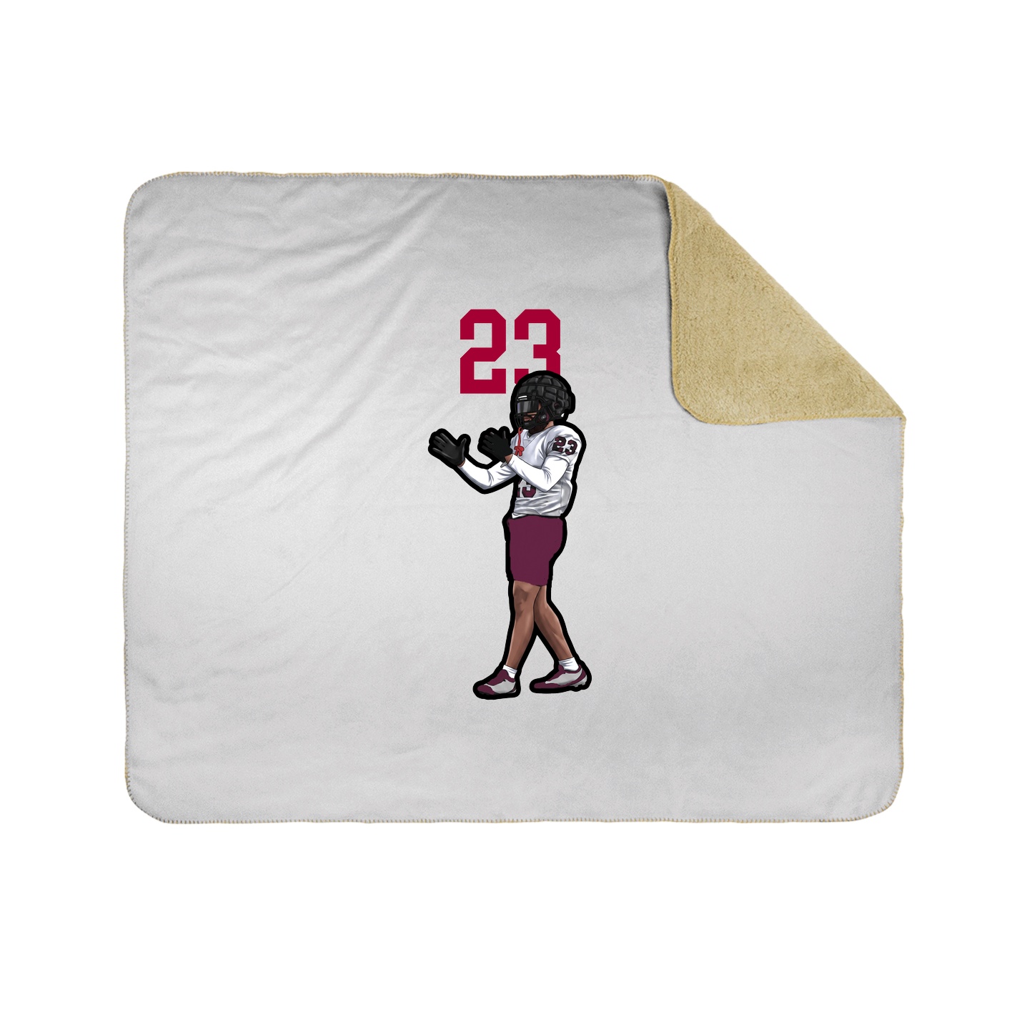 Throw Blanket — Number Top in White