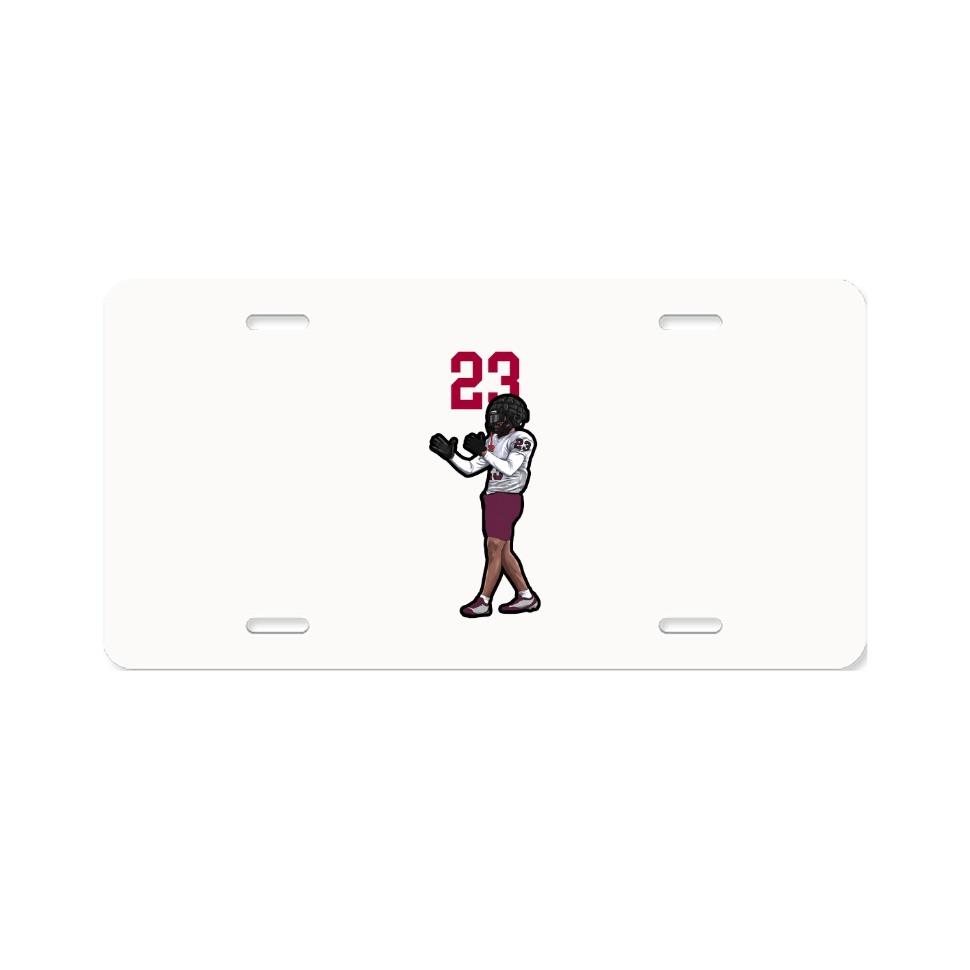 License Plate — Number Top in Classic