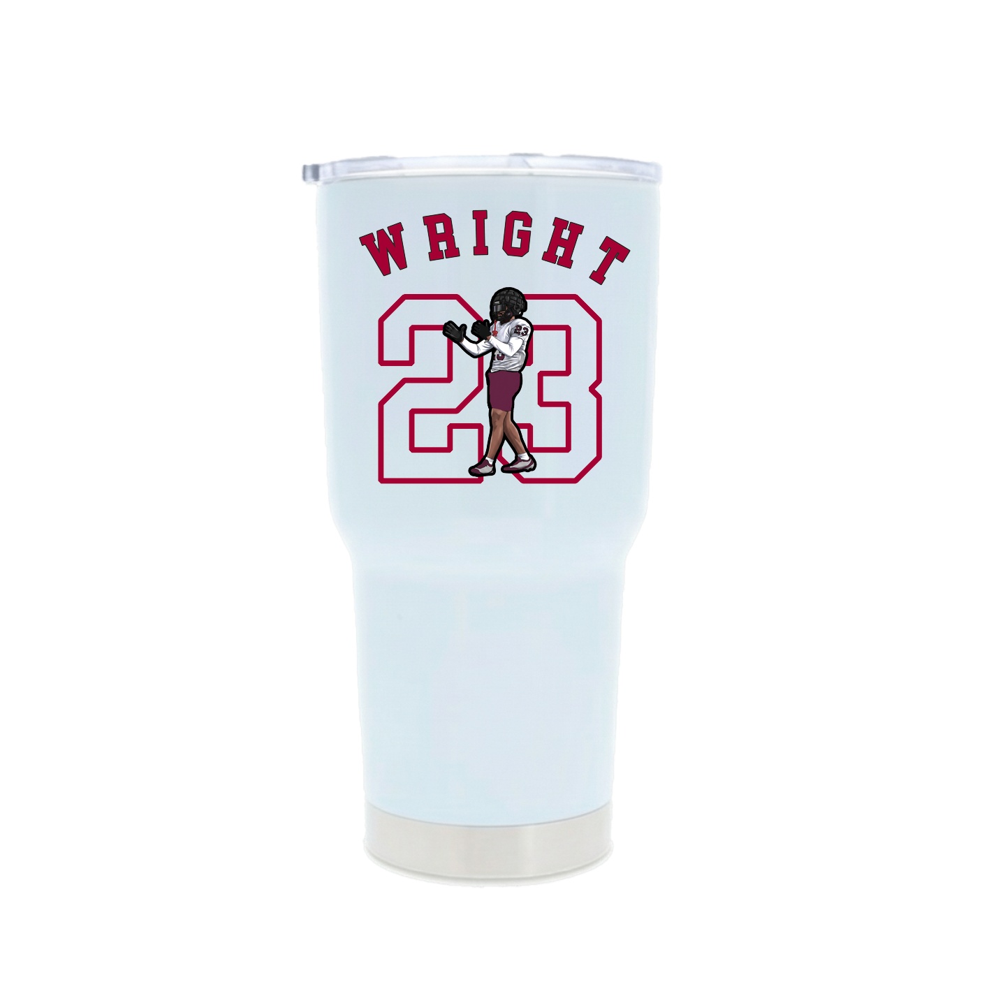30oz Stainless Steel Tumbler — Shirsey Arch in White