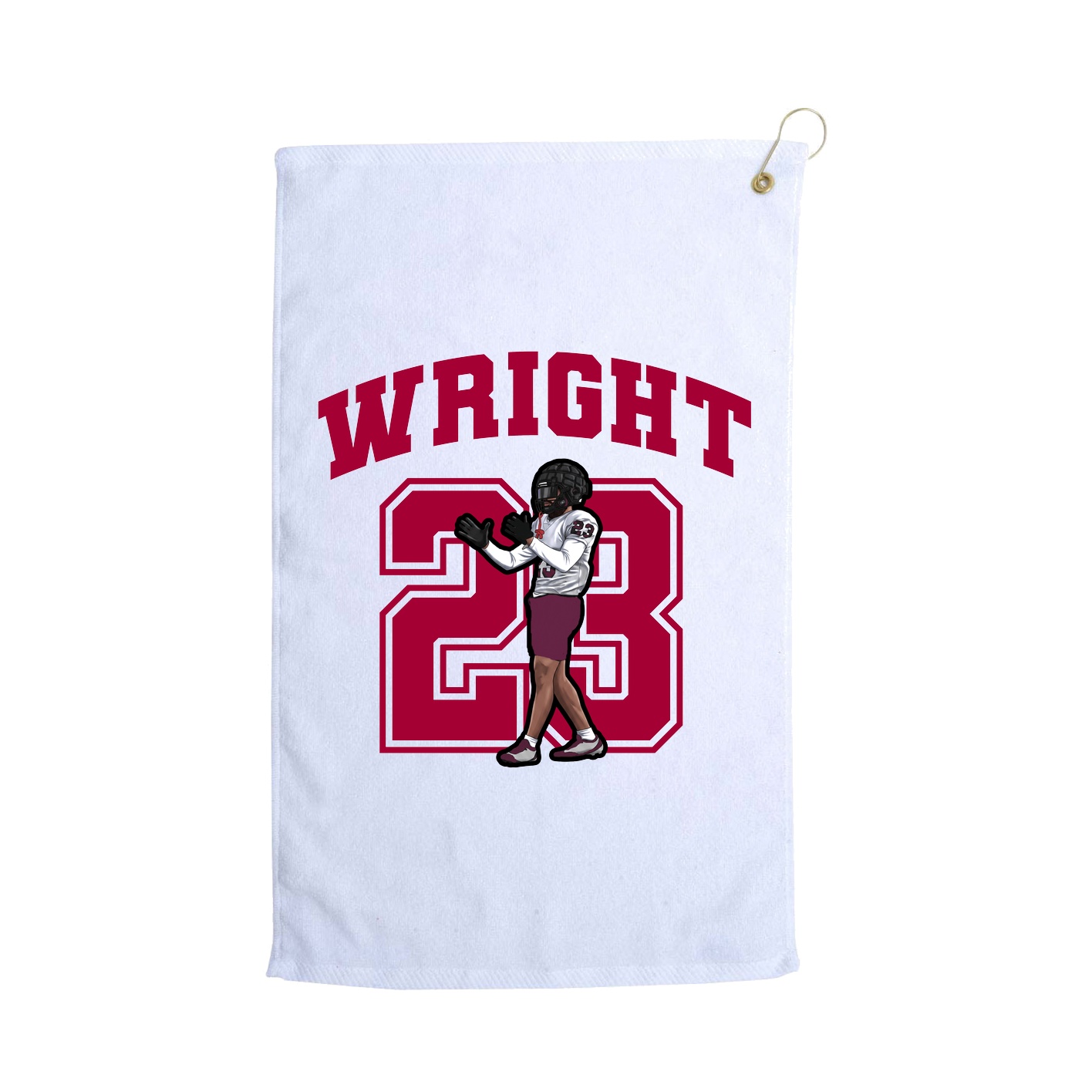 Golf Towel — Number in White