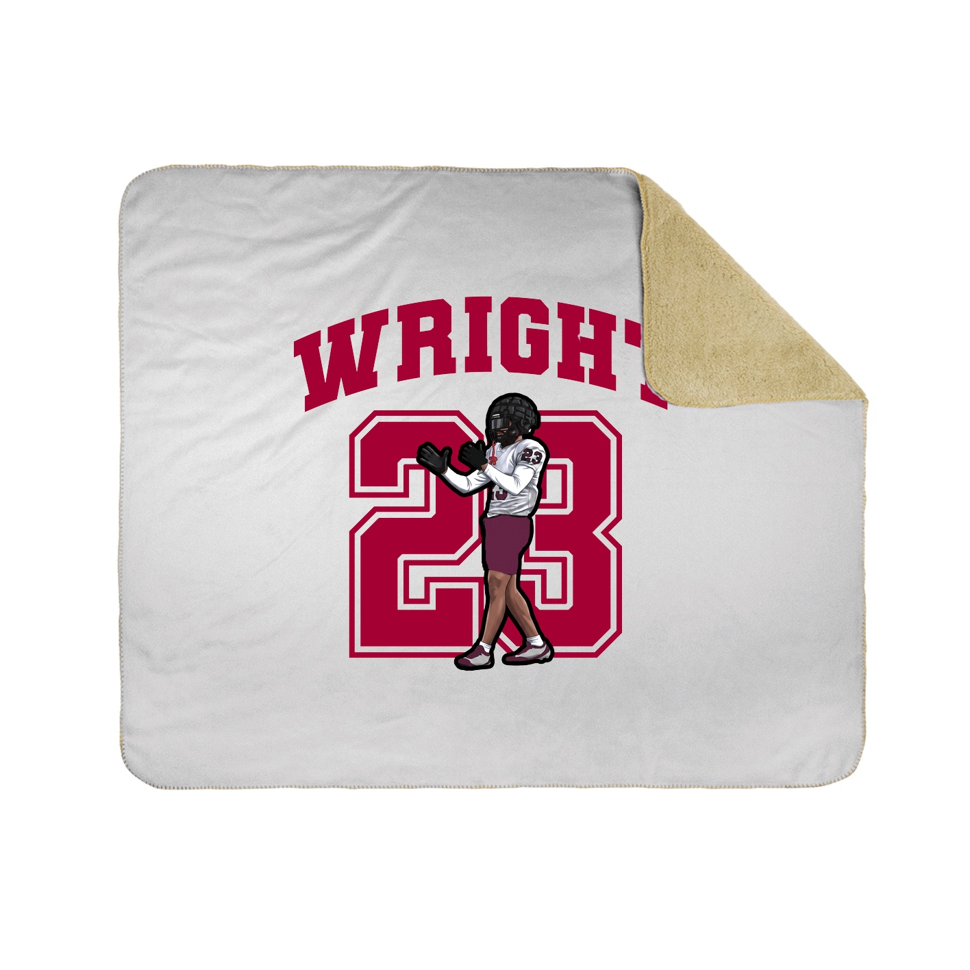 Throw Blanket — Number in White